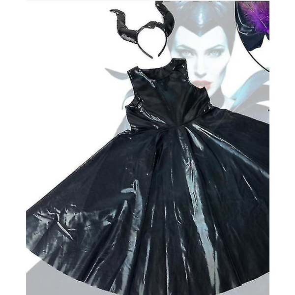 Barns Black Witch Maleficent Cosplay Cosplay Cosplay kostym