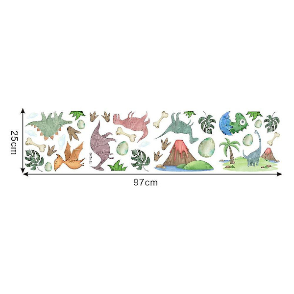 Dinosaur Sticker Selvklæbende børneværelse tegneserie vægdekoration
