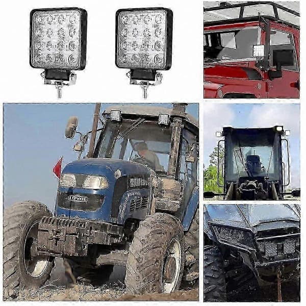 LED-arbeidslys 2-pakning for bil, traktor, terrengbil
