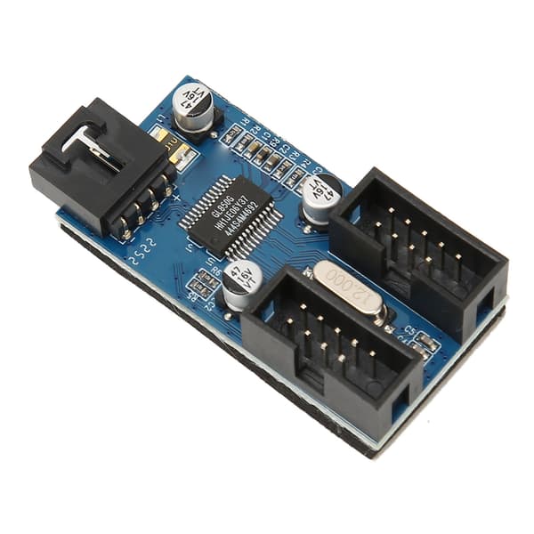 Bundkort USB 2.0 9-pin Header 1 til 2 Udvidelseshub Splitter Adapter Stabil Strømforsyning Plug and Play USB Header Splitter