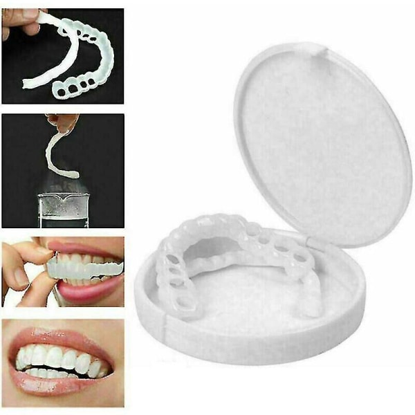 1 st Smile Snap On Övre Falsk Tooth Tandfasader Tandproteser Fake Teeth Cover