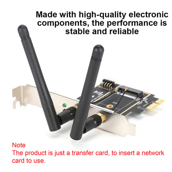 PCI-E - M.2 WiFi-sovitin - Avain A/E - Verkon laajennus