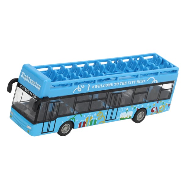 Leksaksbuss i legering med dragfunktion, högt simulerad stadsfordonsmodell för barn