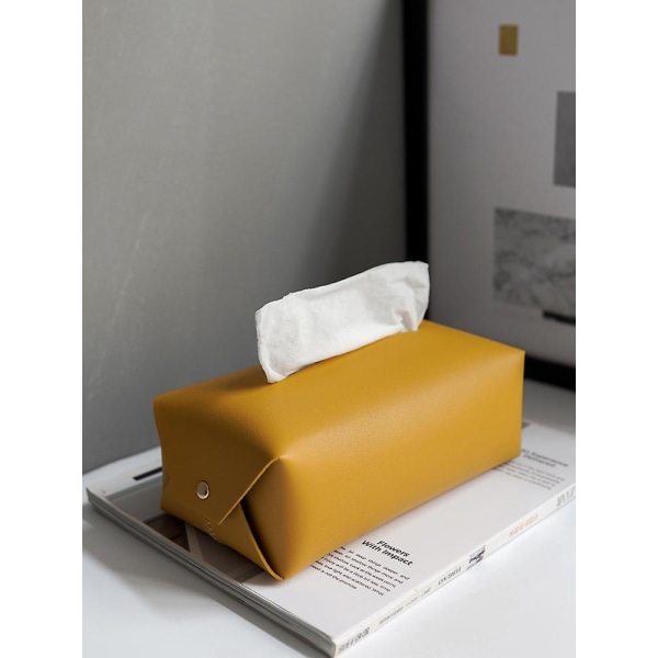 Bilbærende Toalett Hjem Bad Skrivebord Pumping Tissue Box Pvc Lær Stue Kreativ Søt Kreativ Enkelhet Engros 2004 Large-Yellow