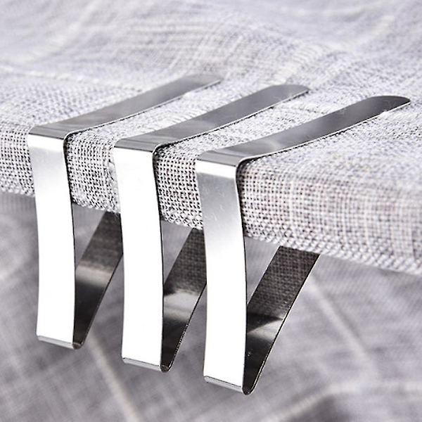 Säädettävä ruostumattomasta teräksestä valmistettu cover Jumbo Clips -pidike 8PCS