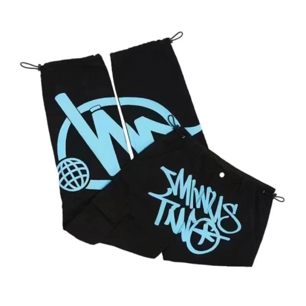 De nye Minus Two Cargo Pants Cargo Pants Soft Pants Pocket High Waist S Black Blue Sort-blå L