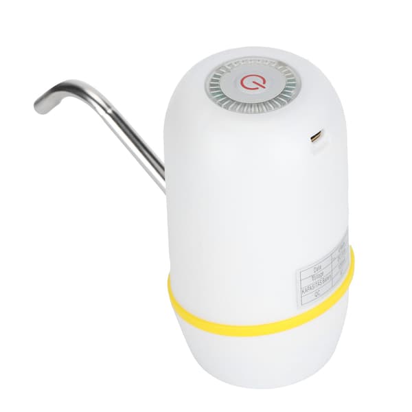 Elektrisk vattenflaskpump Universal USB-laddning Bärbar automatisk dricksvattendispenser Vit