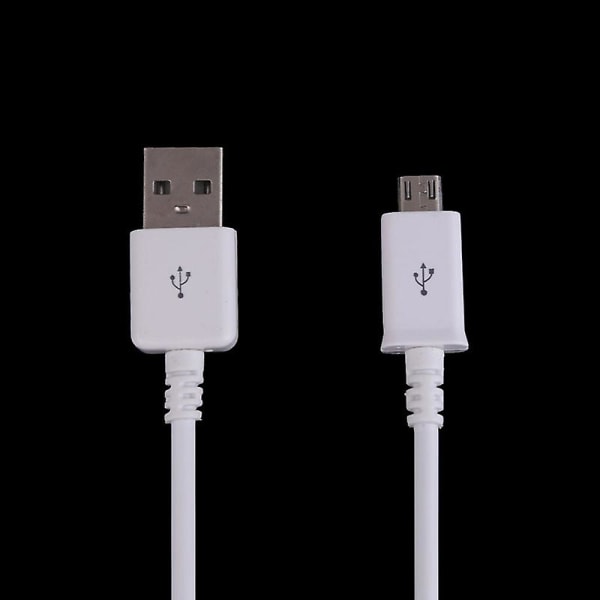 Ny 1M Micro USB Snabbladdningshastighet PVC Material Data Sync Laddningskabel för Samsung Galaxy S2 S3 S4 White