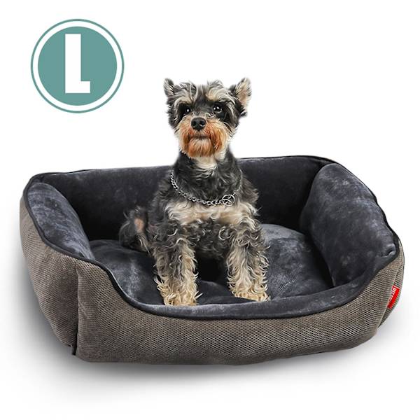 Flannel Simple Square Kæledyrsstrøelse Blød Komfortabel Dybsovende Katteseng Hundeseng L