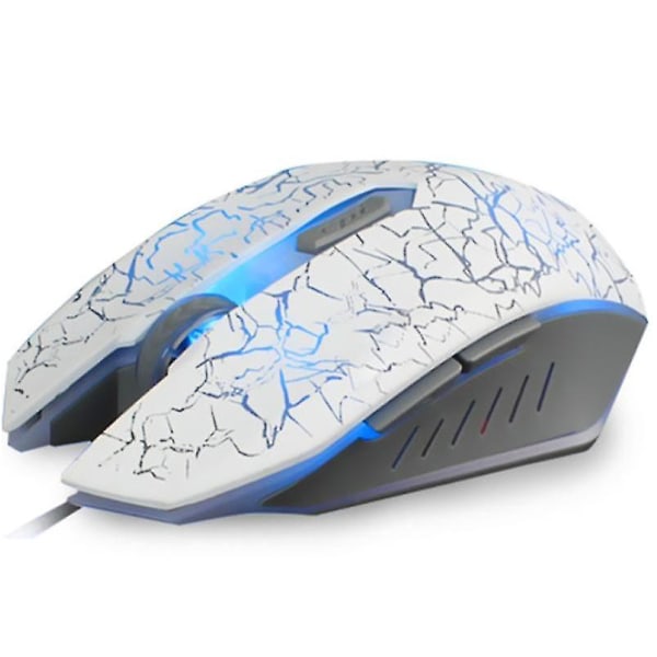 Gaming mus trådbunden, USB glödande mus, bärbar dator vit white