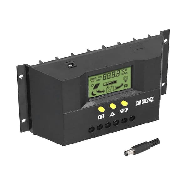 CM3024Z PWM SolarCharge 12V 24V 30A-regulator med LCD-display