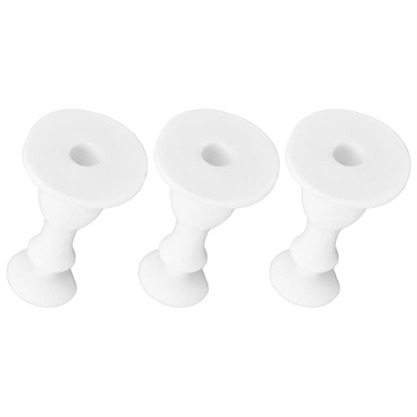 3 stk. Dørstopperholder for vaskemaskin med frontmating, gummifamiliebruk, hvit