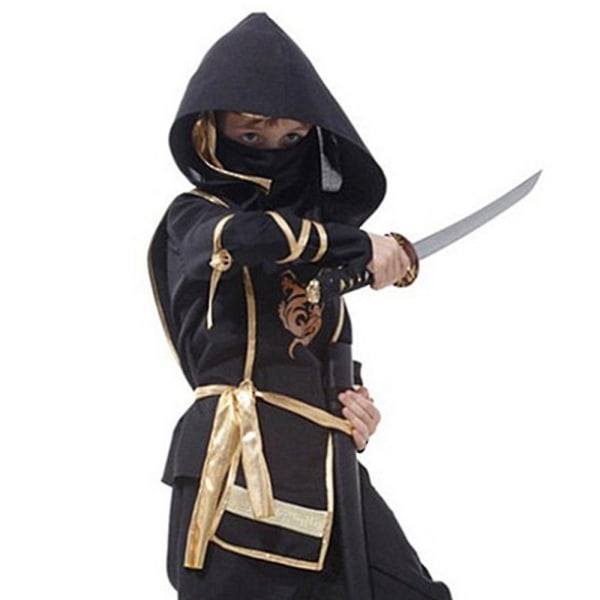 Ninja Warrior-kostyme Halloween-kostymer For Jenter Gutter Juledress Karnevalsfestantrekk M M