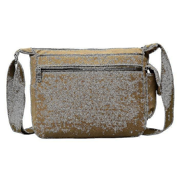 Mænds Retro Canvas Messenger Bag, Udendørs Rejser Stor kapacitet afslappet skuldertaske Khaki