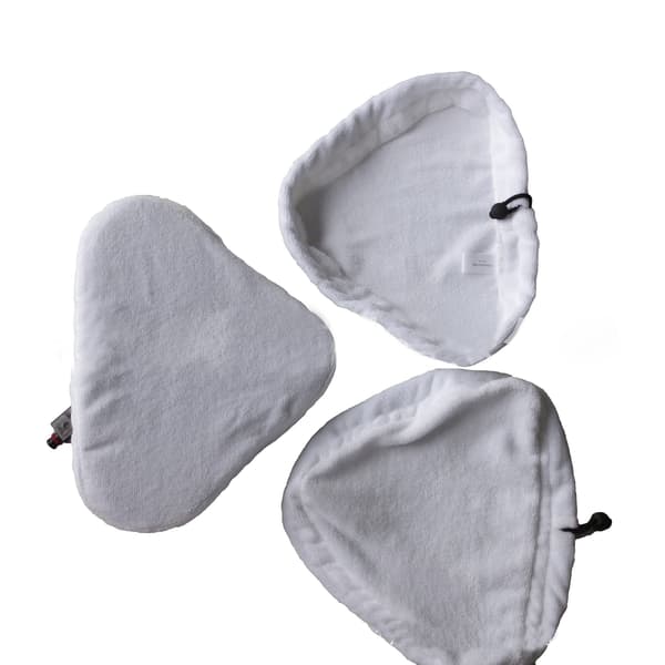 Erstatningsputer til dampmopp, vaskbar mikrofiber, trekantet for teppe og hardtre