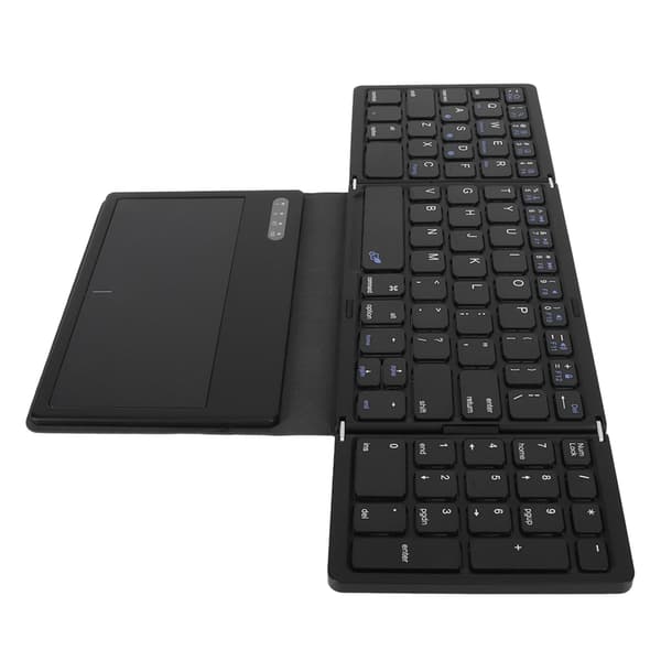 Foldbart Bluetooth-tastatur Lav Latency Bluetooth 5.1 Tastatur i fuld størrelse med stor touchpad til IOS til Android til Windows