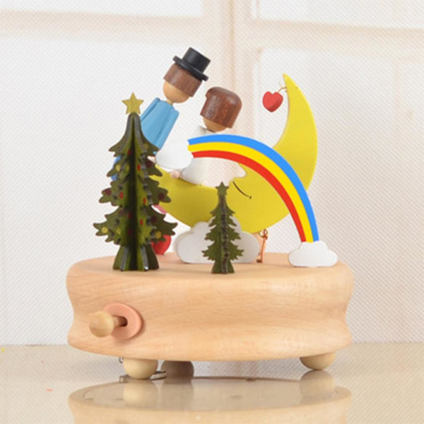 Trä speldosa bord heminredning för kreativ födelsedag Alla hjärtans dag gåva skrivbordsdekorationer