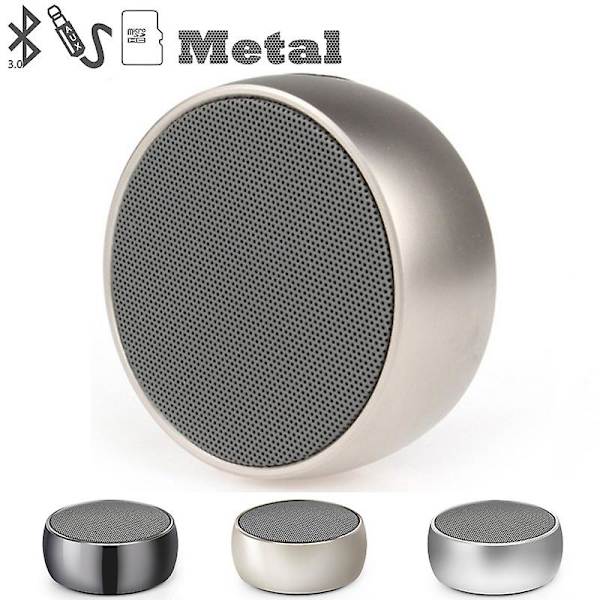 Bluetooth kaiutin Kannettava Mini Bluetooth -kaiutinkortti Langaton metallinen pieni kaiutin kultaa gold