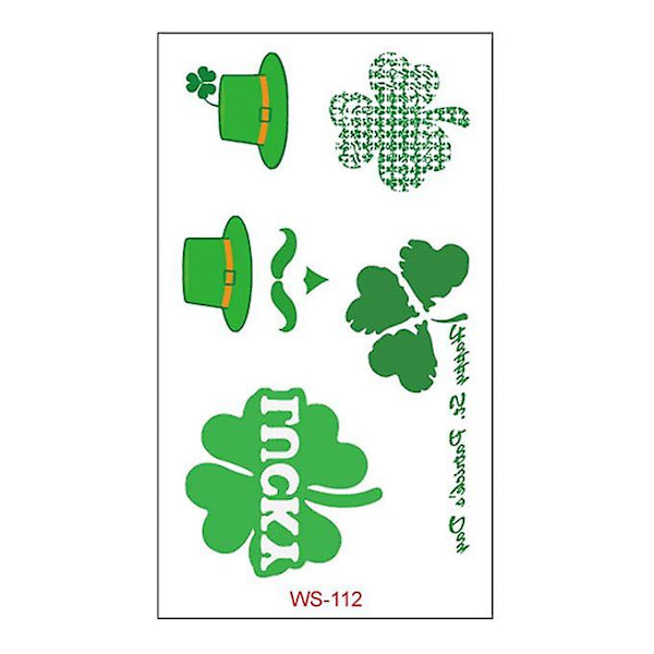 Svettsäker Face Irish Festival Sticker Green Hat Tattoo