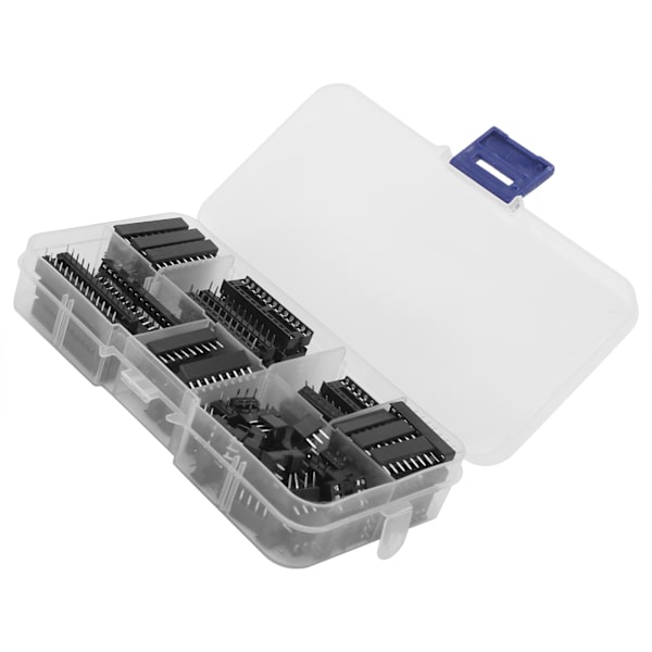 66 st IC-chip sockel platt stift DIP integrerade kretskomponenter sortimentskit 2,54 mm