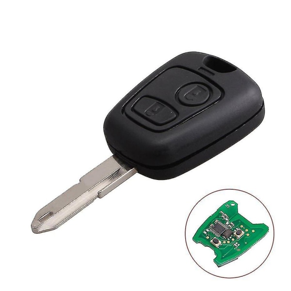 Bil 2-knapps case skal för Peugeot 206 434mhz Pcf7961 Chip