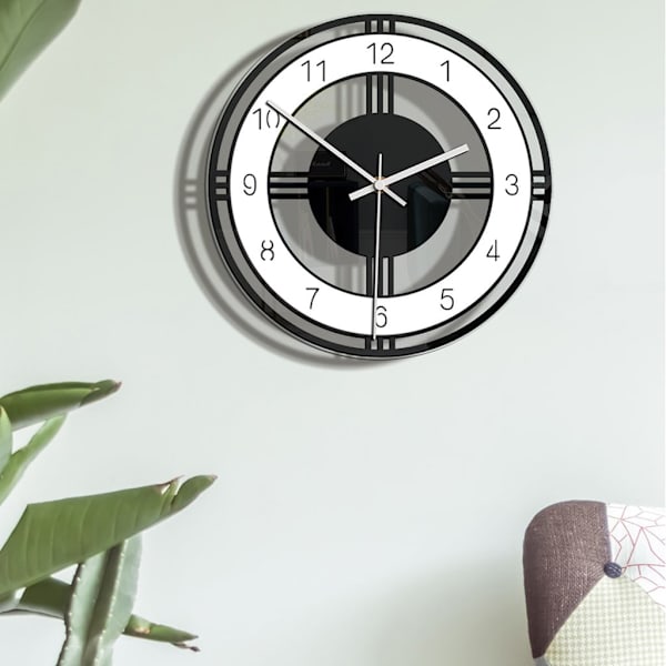 Japceit Nordic Style Veggklokke Silent Transparent Akrylklokke for hjemmeinnredning
