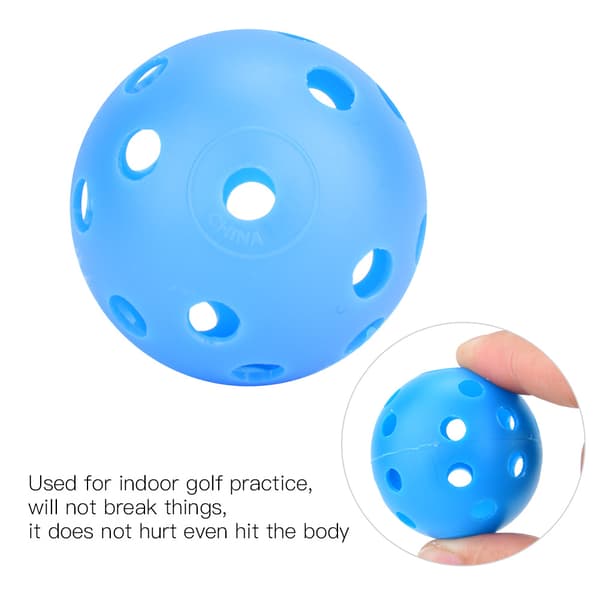 50-pack ihåliga luftflödes golf träningsbollar inomhus golfbollar för barn blå