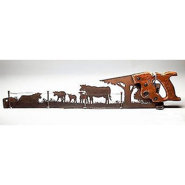 Koskæringssav Kunst Metaldekoration Rustik Væghængende Ornament C