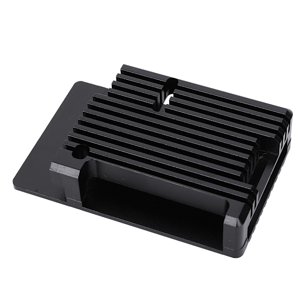 Kølekasse i sort aluminiumslegering til bundkort, passer til Raspberry Pi 3. model B 2b 3b