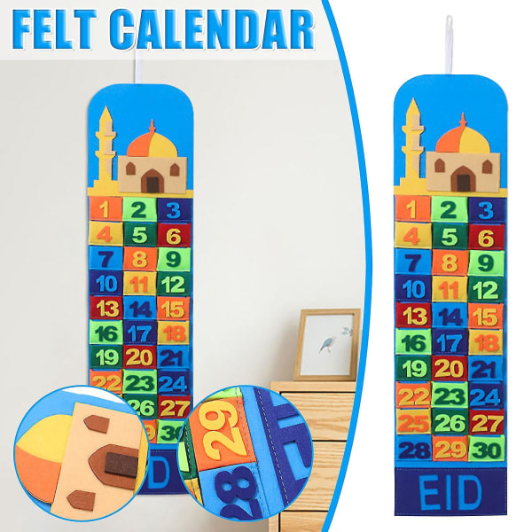 30 dagars vardagsrum Eid Mubarak muslimsk heminredning Ramadan-kalender Nedräkning Multicolor