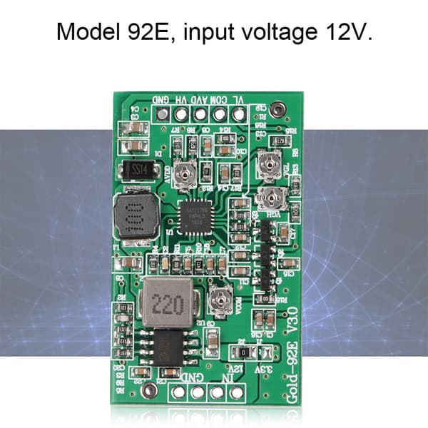 Zhide Boost Board -moduuli LCD TCON -kortti VGL VGH VCOM AVDD 4 Säädettävä Kulta 92E