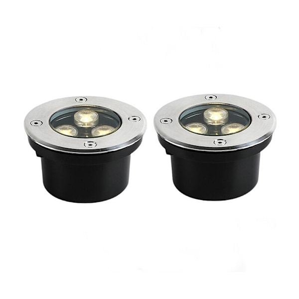 Upotettava kohdevalaisin ulkokäyttöön 2 PACK 3W IP65 upotettavat lattiavalaisimet