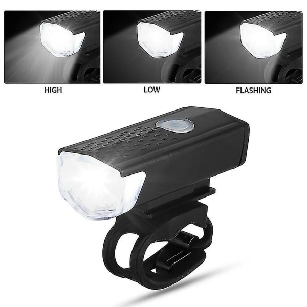 Cykel Cykelljus USB Led Uppladdningsbar Set Mtb Road Bike Fram Bak Strålkastare Lampa Ficklampa Cykelljus Cykeltillbehör C