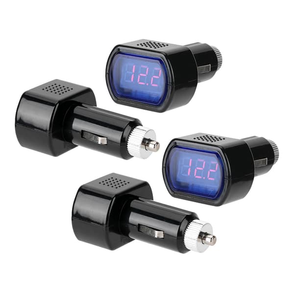 4st Bil Voltmeter LED Digital Display Batterispänningsövervakningsdetektor