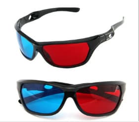 【BQ】3D Rød/Cyan (Anaglyf 3D-briller) Kvalitets 3D-briller til PC 3D