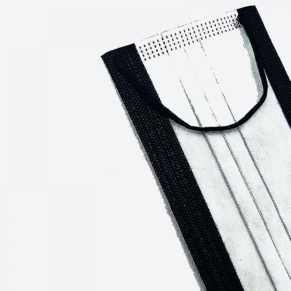 100 stk engangs ansiktsmasker | Pustende trelags munndeksel med elastiske øreløkker (svart)