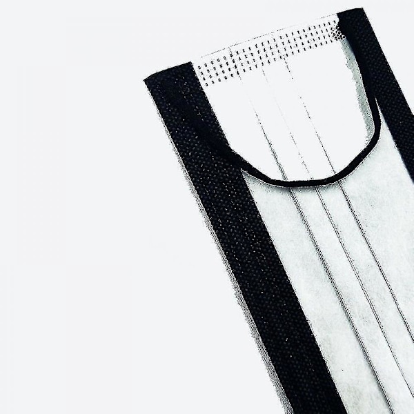 100 stk engangsansiktsmasker | Pustende munnbind med tre lag og elastiske ørehemper (svart)