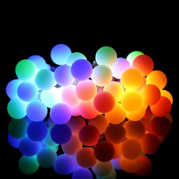 Solar Globe Ball 5m/7m Led String S Fy Girlander För Bröllop Utomhus En Rat Changeable 5meter-20led