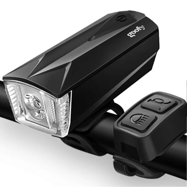 【BQ】Pyörävalo torvella USB-ladattava pyörän LED-etuvalo ajovalaisin yöajoon pyörä kiinteä Solid Normal