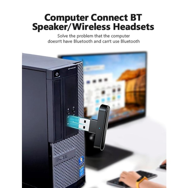 Bluetooth 5.0 Audio Transmitter Type C & Usb Trådløs Adapter A2dp Edr
