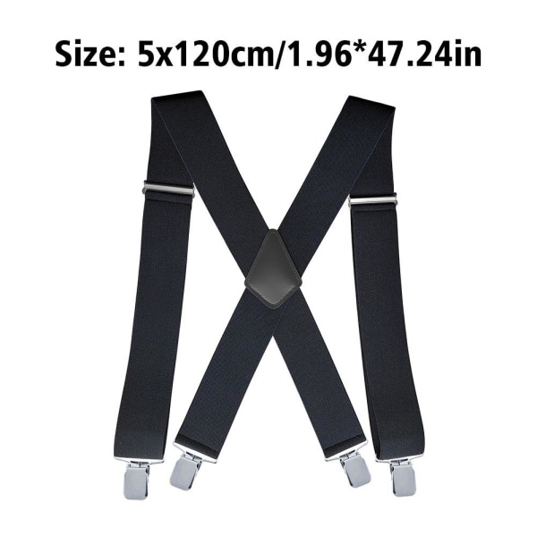 De nye sorte justerbare seler Unisex-bukser til mænd Elastic Sch blue oen-size