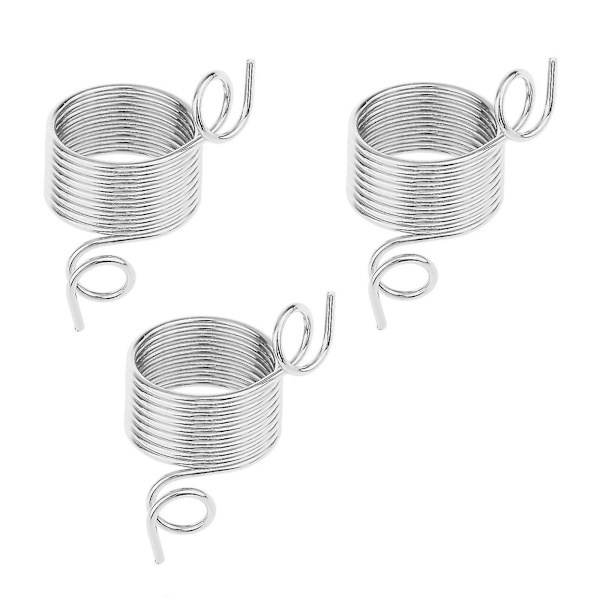 Ring Typ Stickverktyg Garn Spring Guides Bär Fingerborg Finger Fingerborg 3st Silver