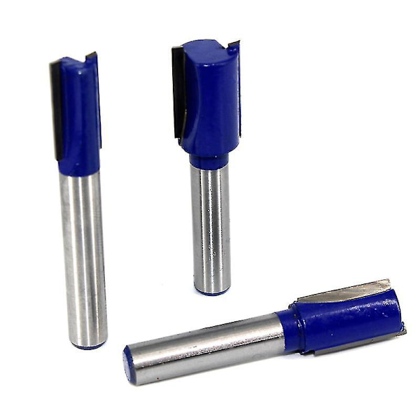 8 kpl Double Flute volframikarbidi leikkurit puuntyöstöön 8 mm suora terä