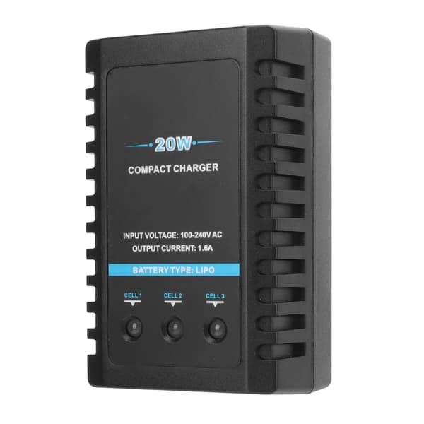 20W Balanceoplader til Lithium Polymer Batterier med LED-indikator EU-stik 110‑240V