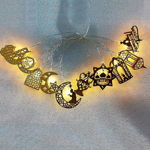 Ramadan Eid String Light Lämmin valkoinen Tunnelma Eid Lyhdyt Valot Muslimi Lamp Sisustus Kotijuhlalahja Combination 3