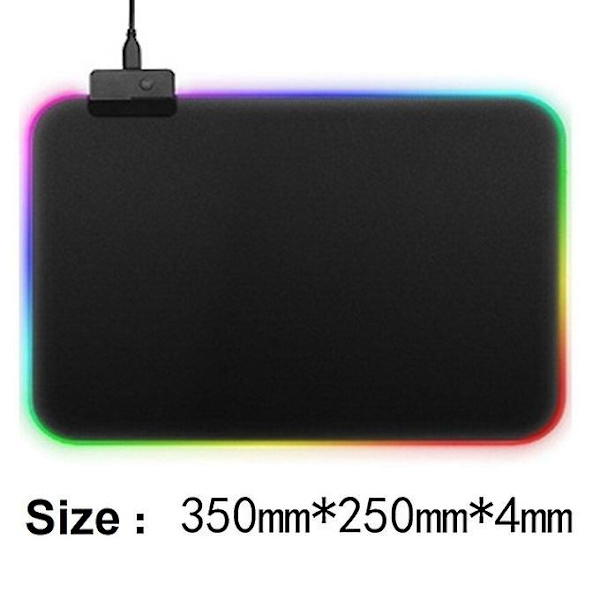 Stor Rgb musmatta Gamer halkfri gummi för skrivbord 300x250x4