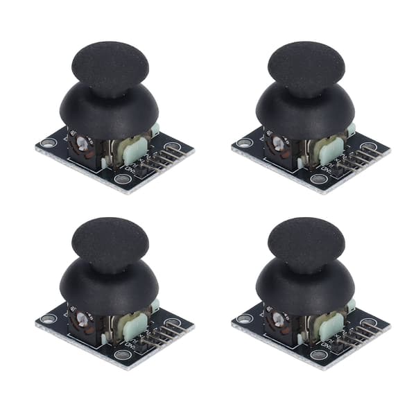 4 stk. joystickmodul 5-pinners spillkontroller kontrollsensor X Y doble akser sett for PS2