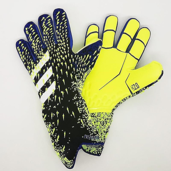 Målvaktshandskar Premium Quality Fotboll Målvaktshandskar Fingerskydd Gray Green 10