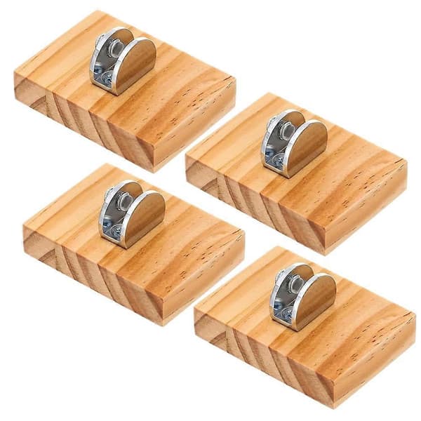 4-pack mini justerbara träställ för bildsamlingar i glas, konst och samlarobjekt