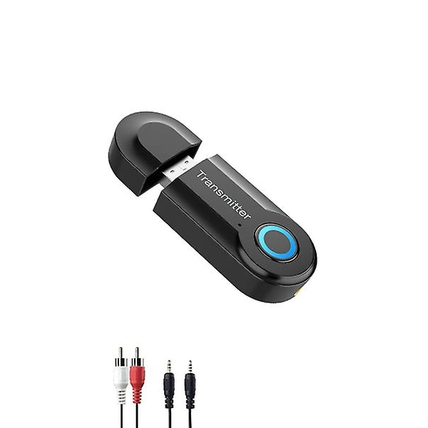 Trådlös Bluetooth sändare, 3,5 mm bärbar stereoljudadapter High-Fidelity USB sändare, Plug and Play